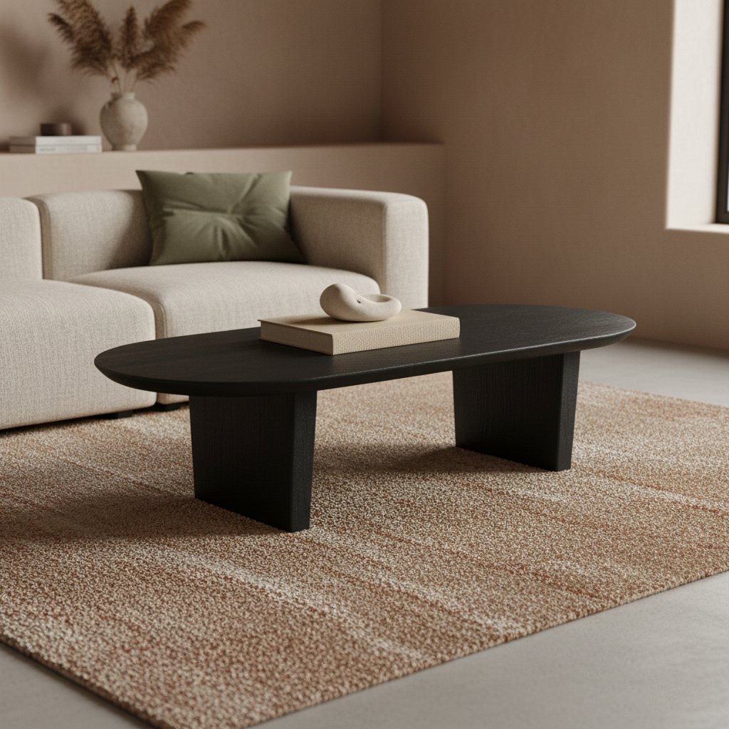 Bullnose Couchtisch schwarz