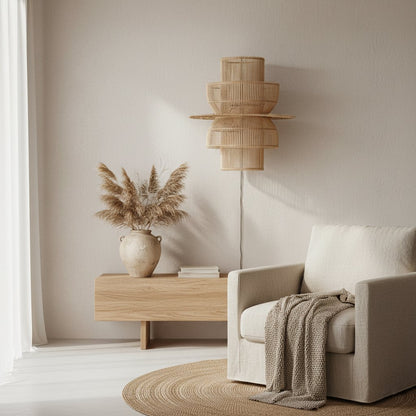 Saturn Wandlamp Rattan