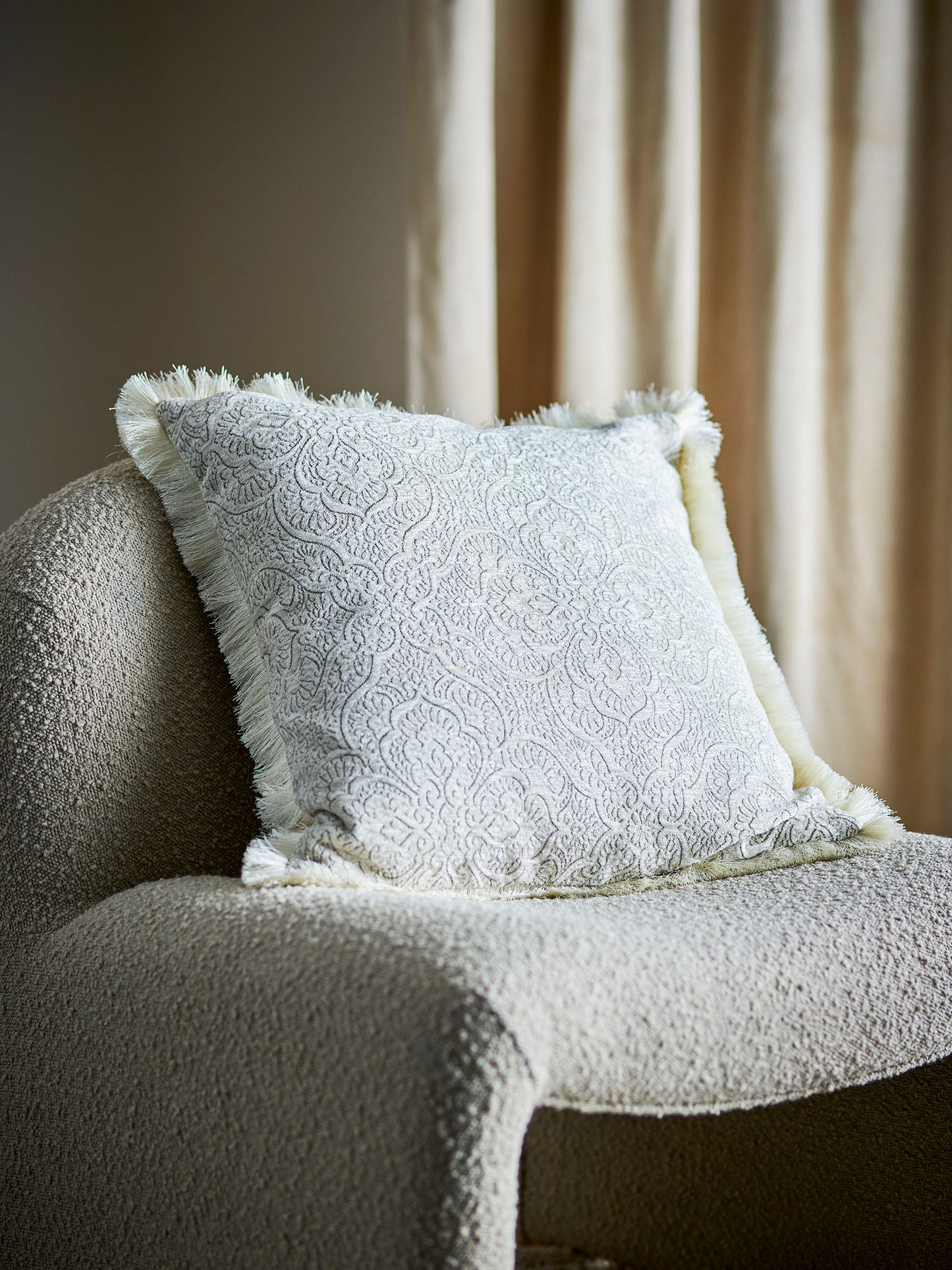 Bloomingville Cabrie Kissen, Natur, Polyester