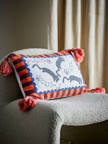 Bloomingville Missy Kissen, Bunt, Recycelte Baumwolle
