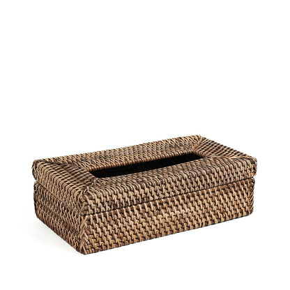 Bazar Bizar Taschentuchbox aus Rattan – Naturbraun