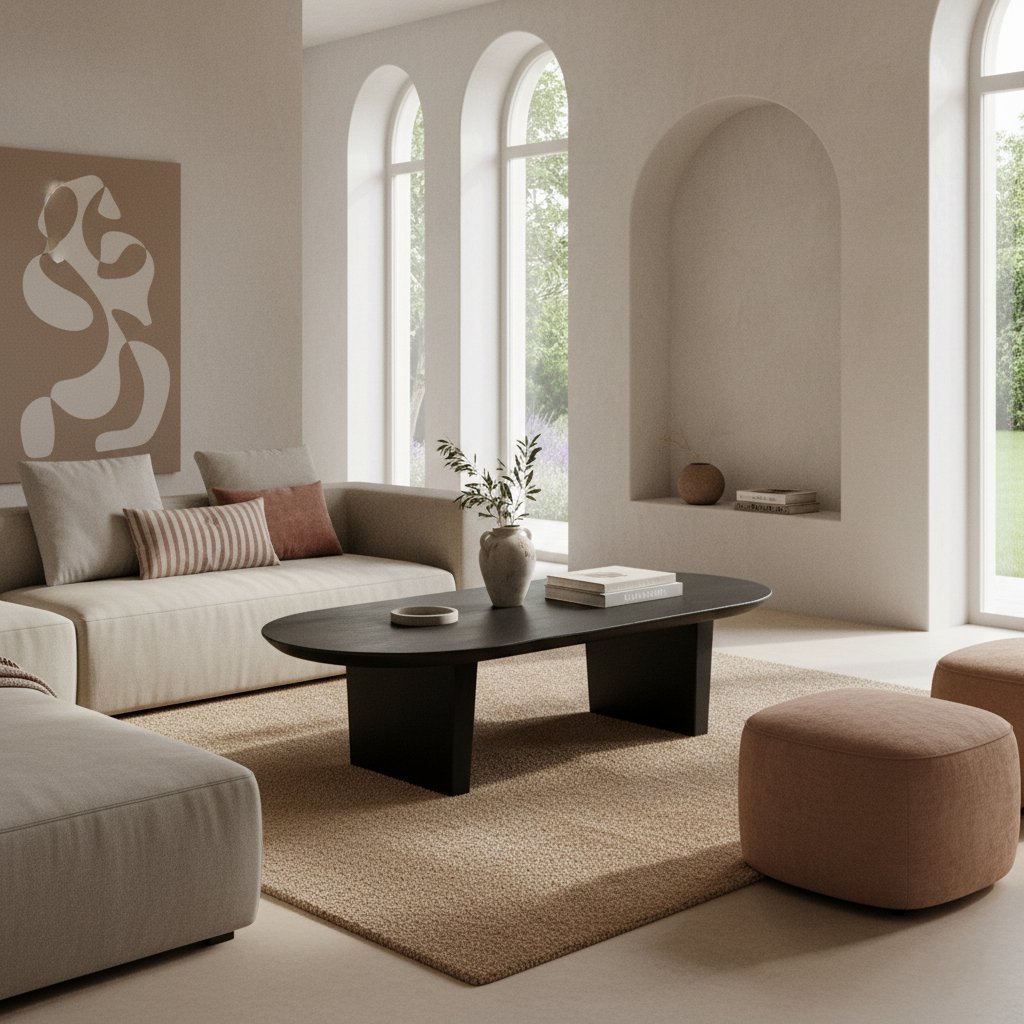 Bullnose Couchtisch schwarz