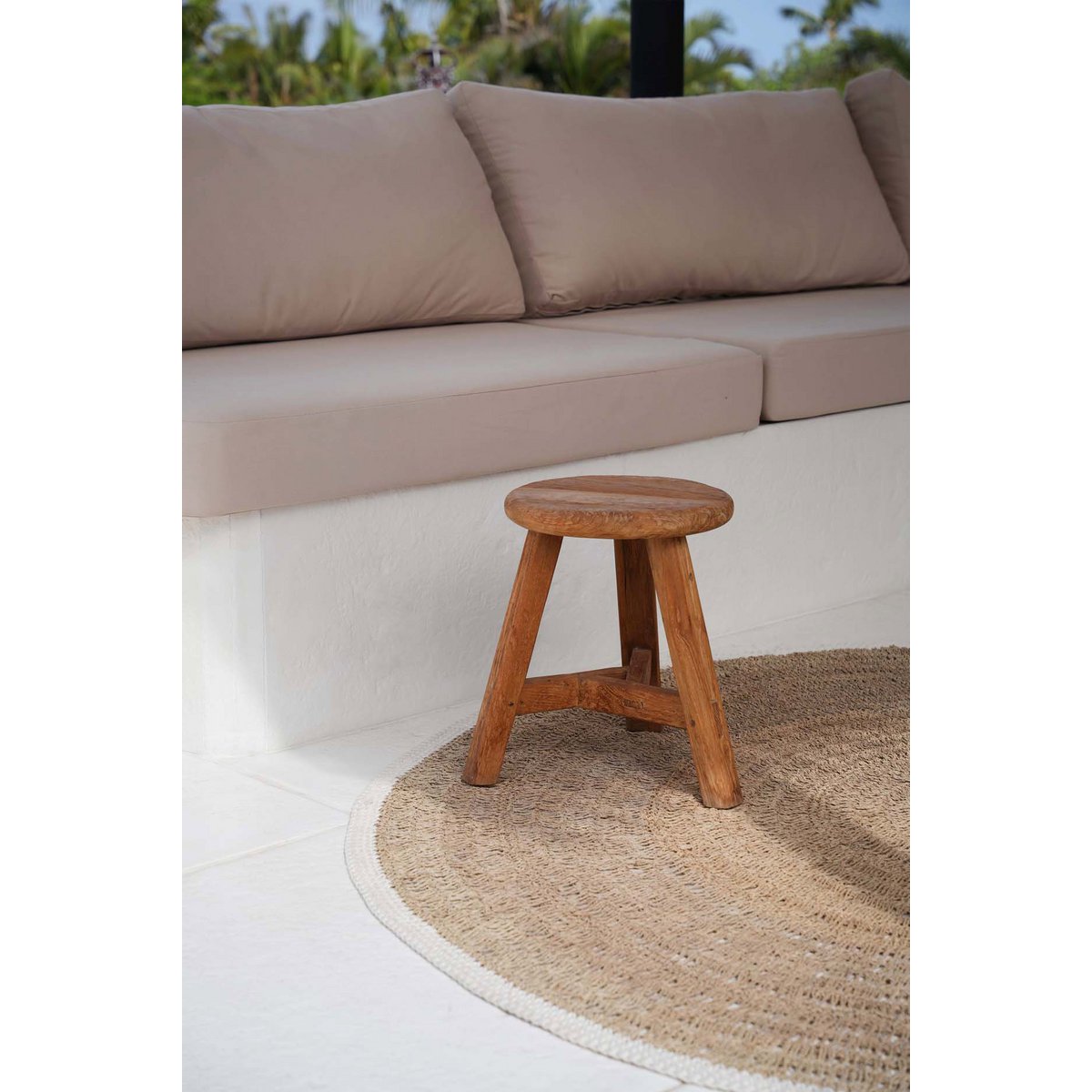 Noguchi-Hocker aus Teakholz