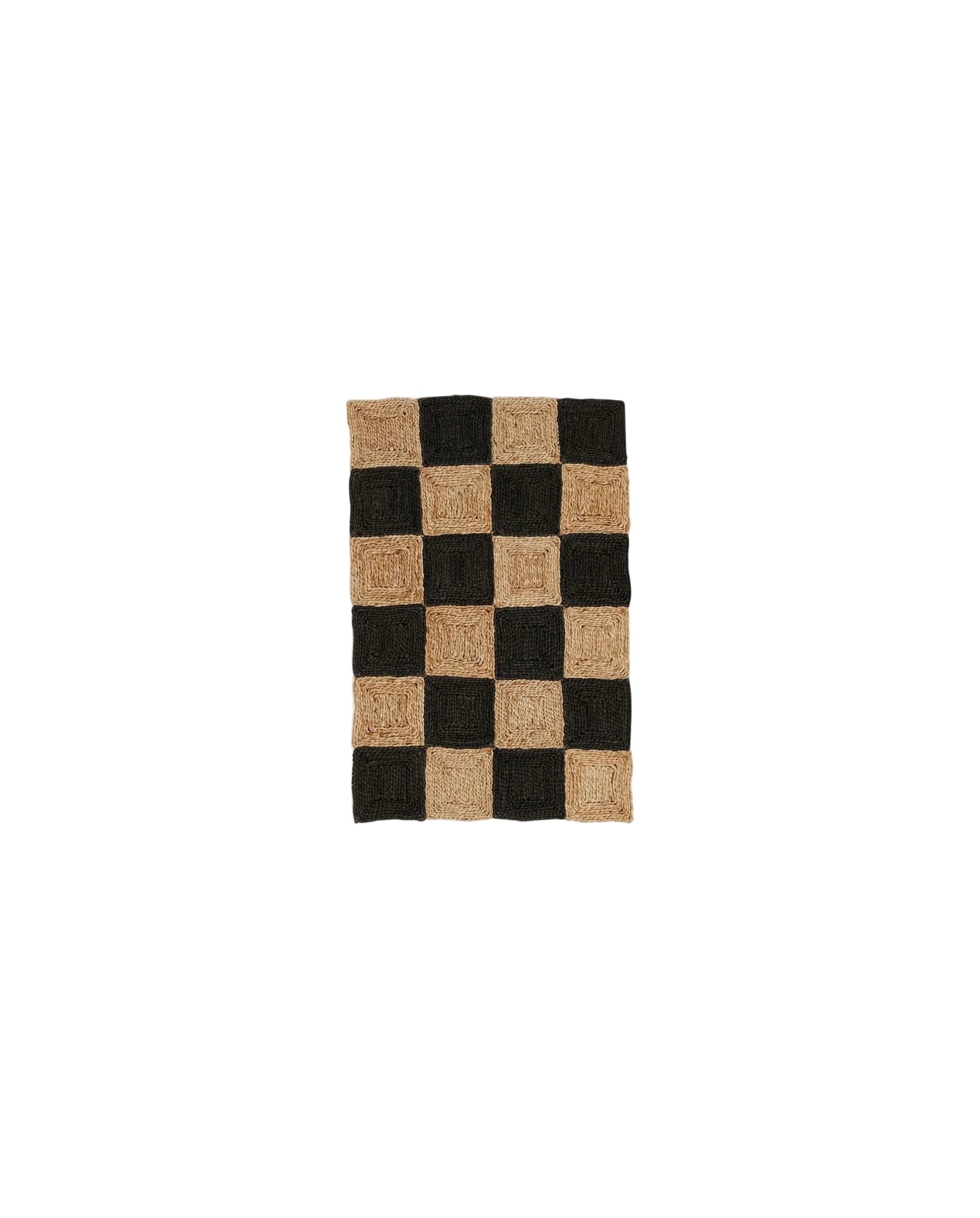 Nordal NANEA Teppich, jute/schwarz, 90x60cm
