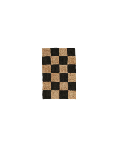Nordal NANEA Teppich, jute/schwarz, 90x60cm