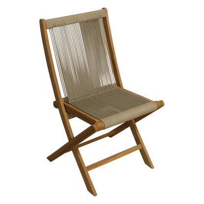 Seilklappgartenstuhl beige