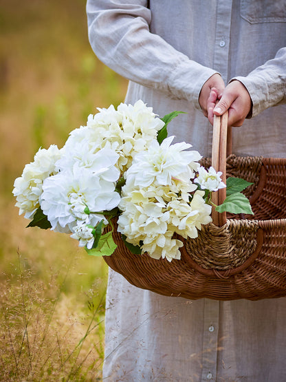 Bloomingville Hydrangea Stiel, Weiß, Künstliche Blumen
