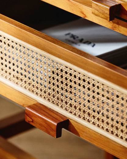 Nordal MERGE Kommode, natur mit Rattan