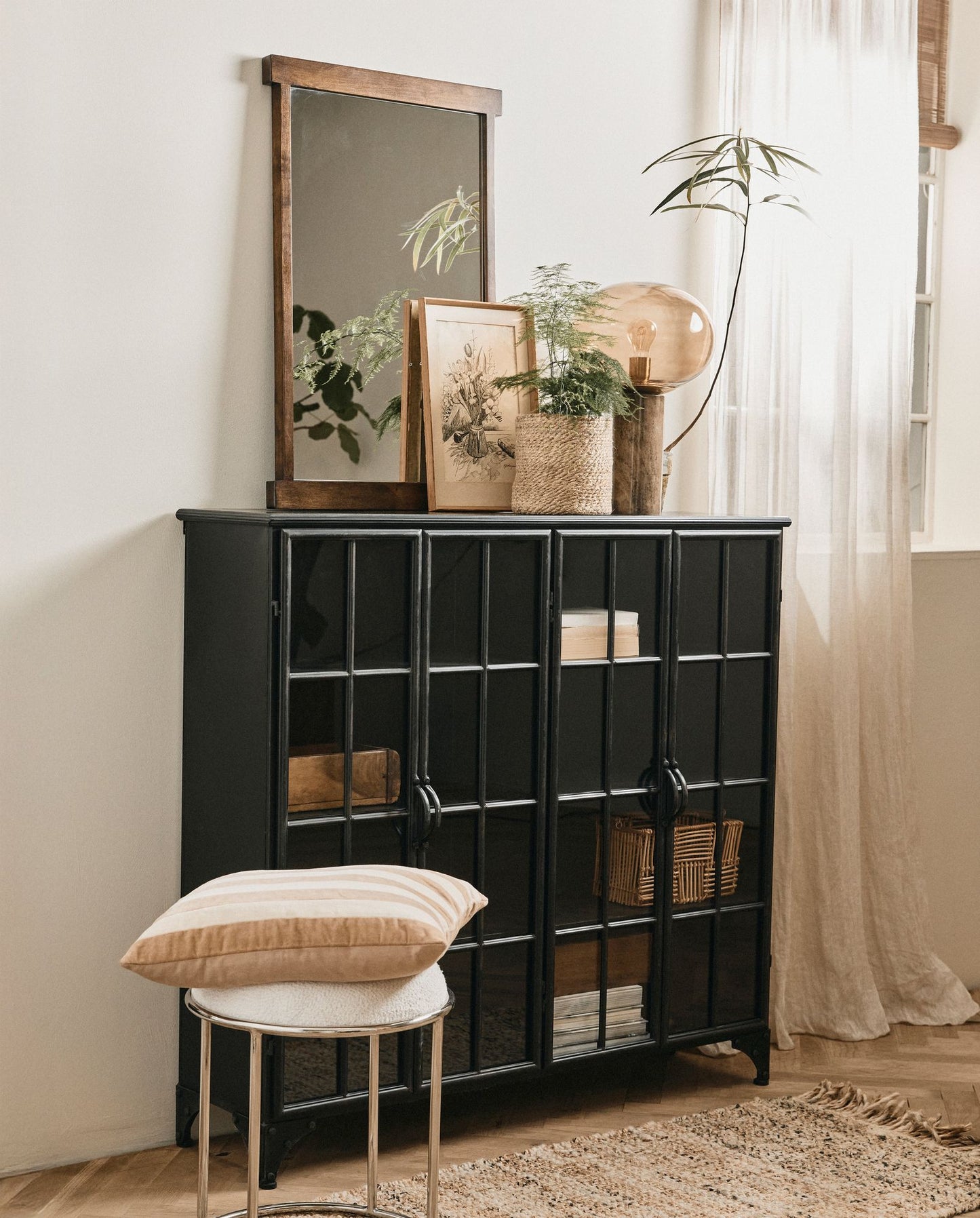 Nordal A/S DOWNTOWN cabinet, 4 doors - black