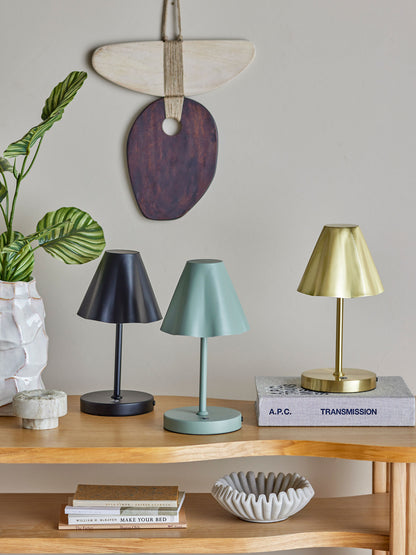 Bloomingville Lianna Tragbare Lamp, Wiederaufladbar, Grün, Metall