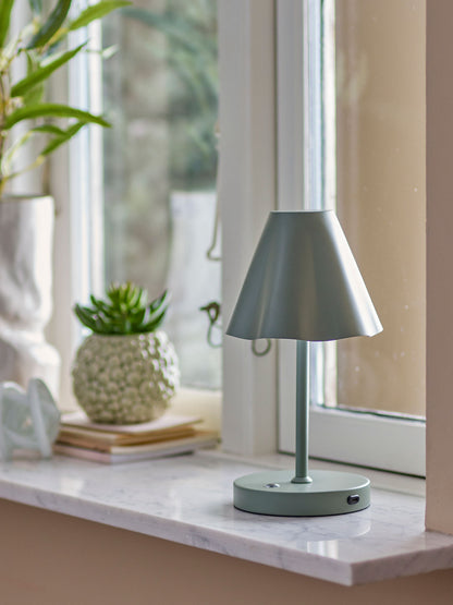 Bloomingville Lianna Tragbare Lamp, Wiederaufladbar, Grün, Metall