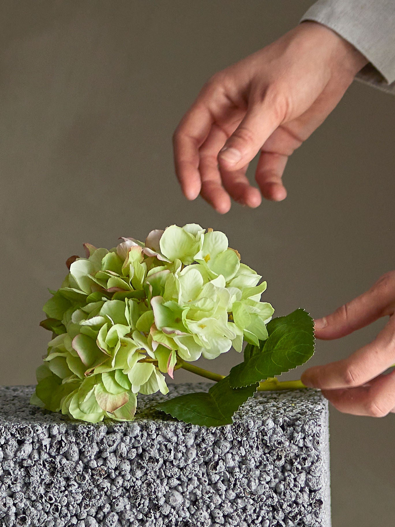 Bloomingville Hydrangea Stiel, Weiß, Künstliche Blumen