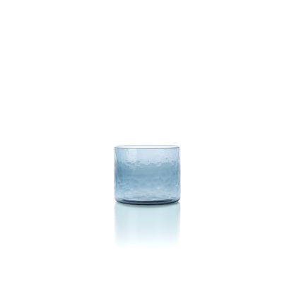 Azure Hammered Low Tumbler – Blau