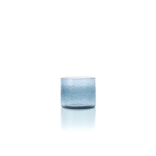 Azure Hammered Low Tumbler – Blau