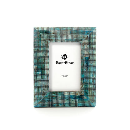 Der Ozean-Ripple-Rahmen – Türkis – 10 x 15