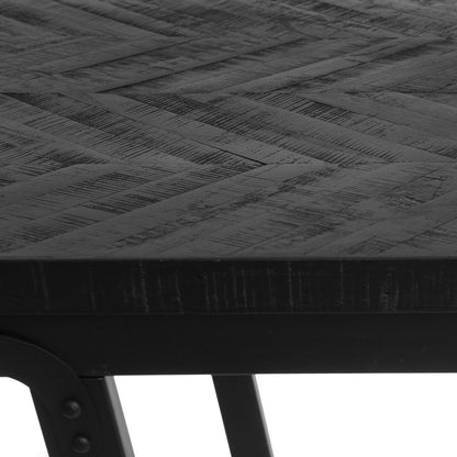 Der Herringbone-Hochtisch – Schwarz – 140 cm