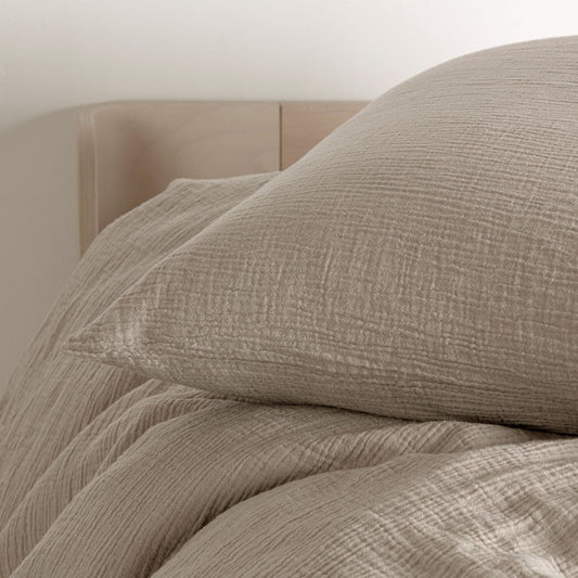 Baumwoll -Muslin -Bettdecke - Beige