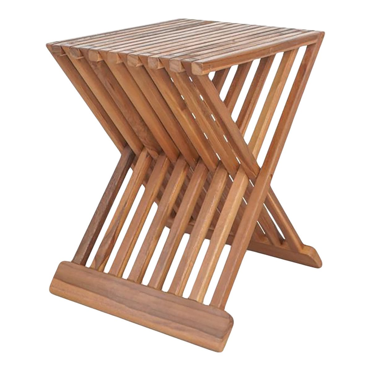 Erto Hocker – Natur, Teak, 40 x 35 x 45 cm