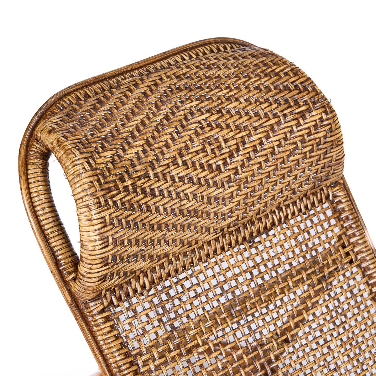 Die Rattan-Bodenliege – dunkles Walnussholz