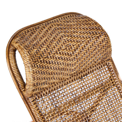 Die Rattan-Bodenliege – dunkles Walnussholz