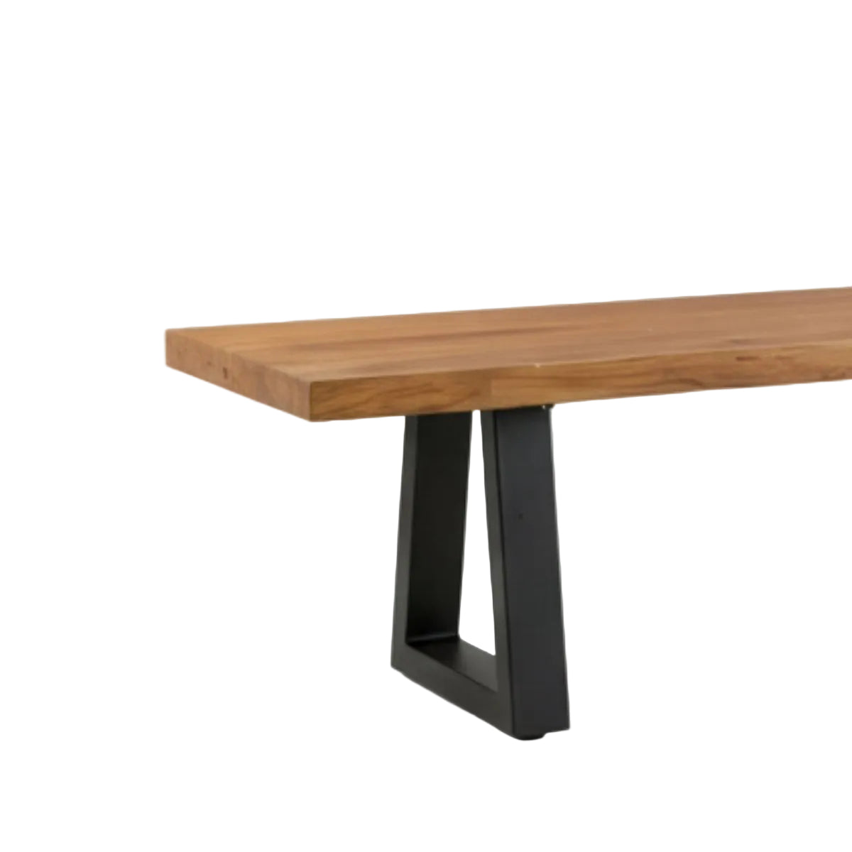 Bank mit Eisenbeinen - natürlich - 220cm