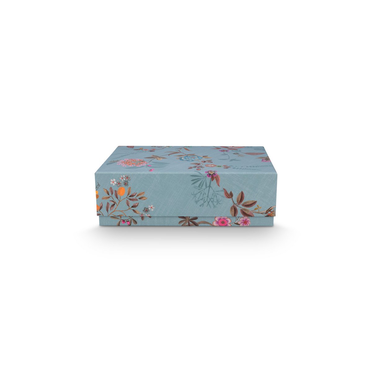 Pip Studio Aufbewahrungsbox Rectangular Blooming Tales Blue-Khaki