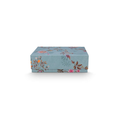 Pip Studio Aufbewahrungsbox Rectangular Blooming Tales Blue-Khaki