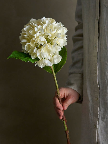 Bloomingville Hydrangea Stiel, Weiß, Künstliche Blumen