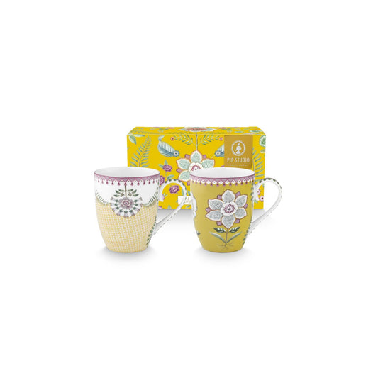 2er Set Tassen Large Lily&Lotus Yellow