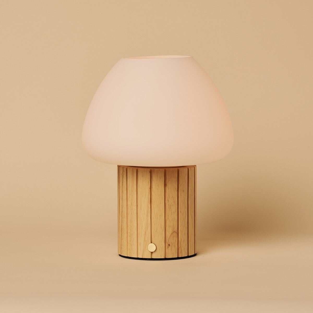 Romée Hellbraune wiederaufladbare Tischlampe | Modularer Lampenschirm, dimmbar und 3 Lichtfarben