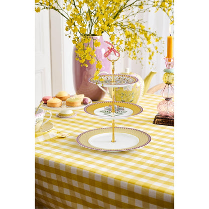 3/Layer Cake Stand Lily&Lotus Yellow
