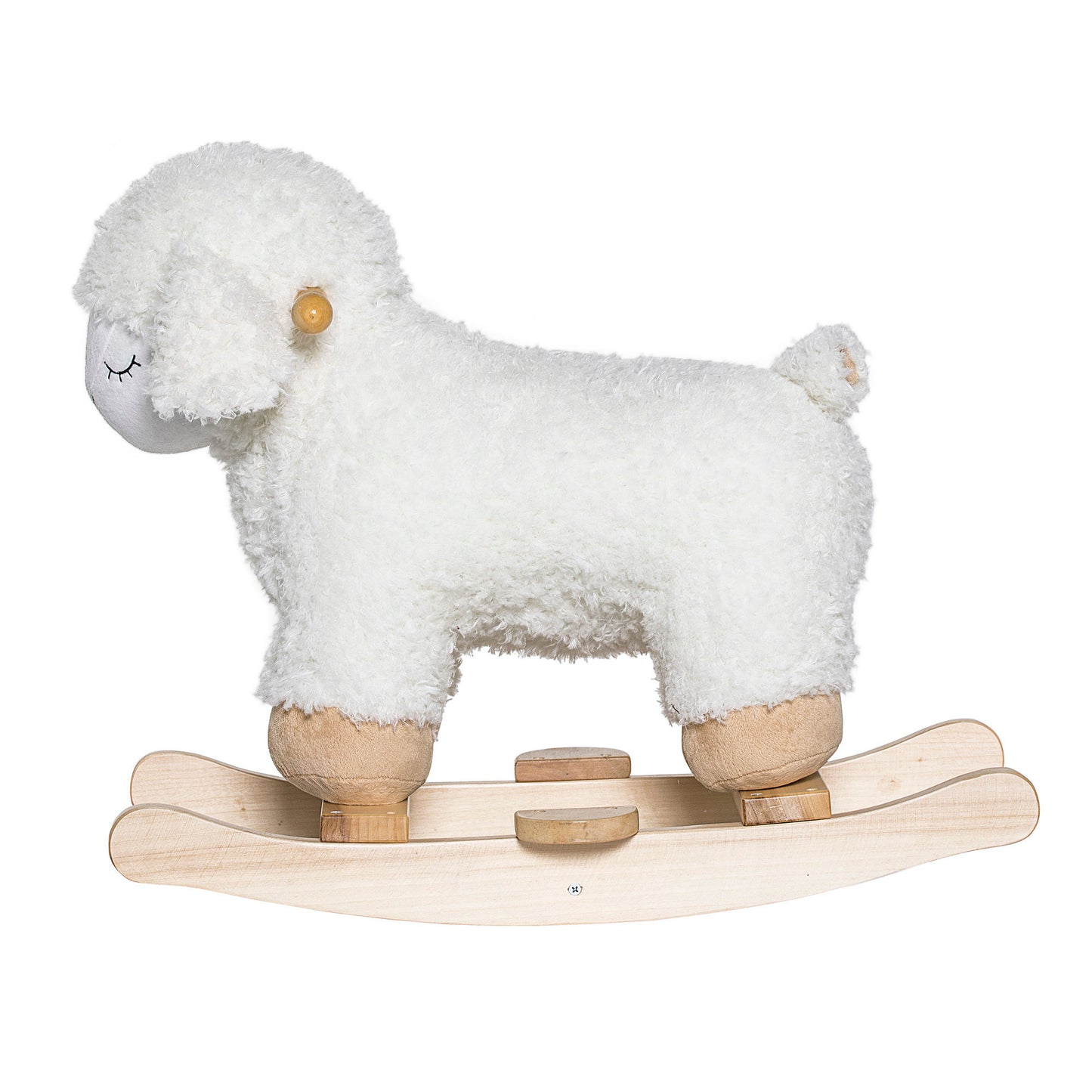 Bloomingville MINI Laasrith Schaukelspielzeug, Schaf, Weiß, Polyester