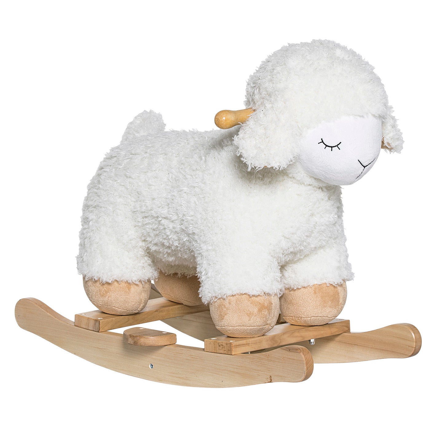 Bloomingville MINI Laasrith Schaukelspielzeug, Schaf, Weiß, Polyester
