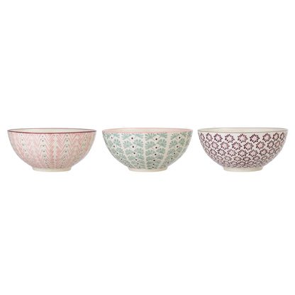 Bloomingville Maya Schale, Bunt, Steingut