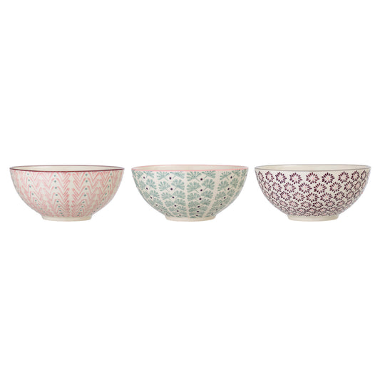 Bloomingville Maya Schale, Bunt, Steingut