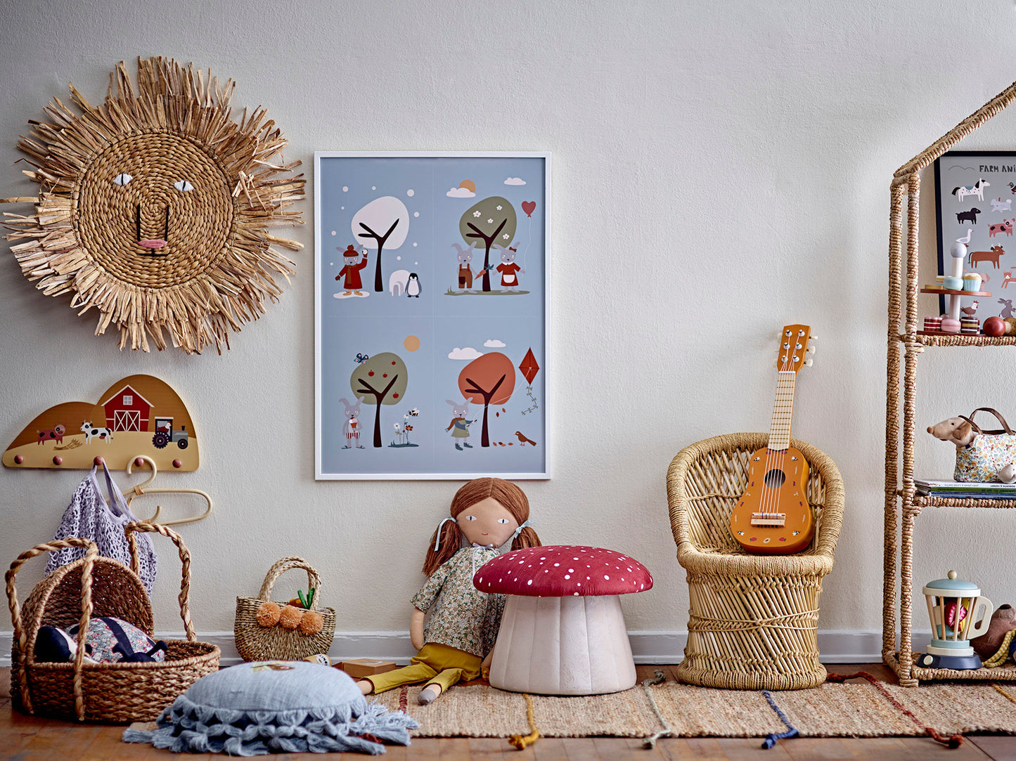 Bloomingville MINI Aranya Aufhänger, Natur, Rattan
