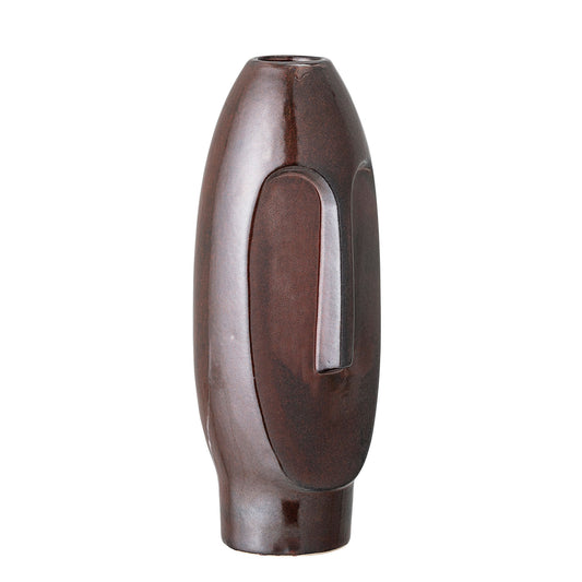 Bloomingville Daviid Vase, Braun, Steingut