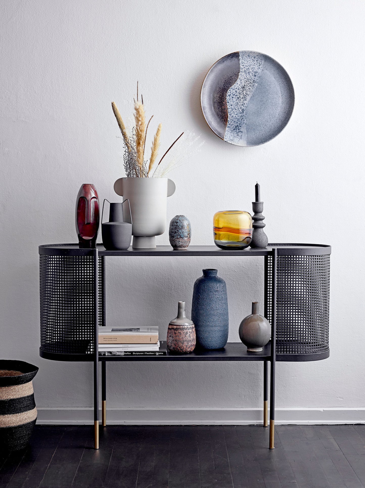 Bloomingville Daviid Vase, Braun, Steingut