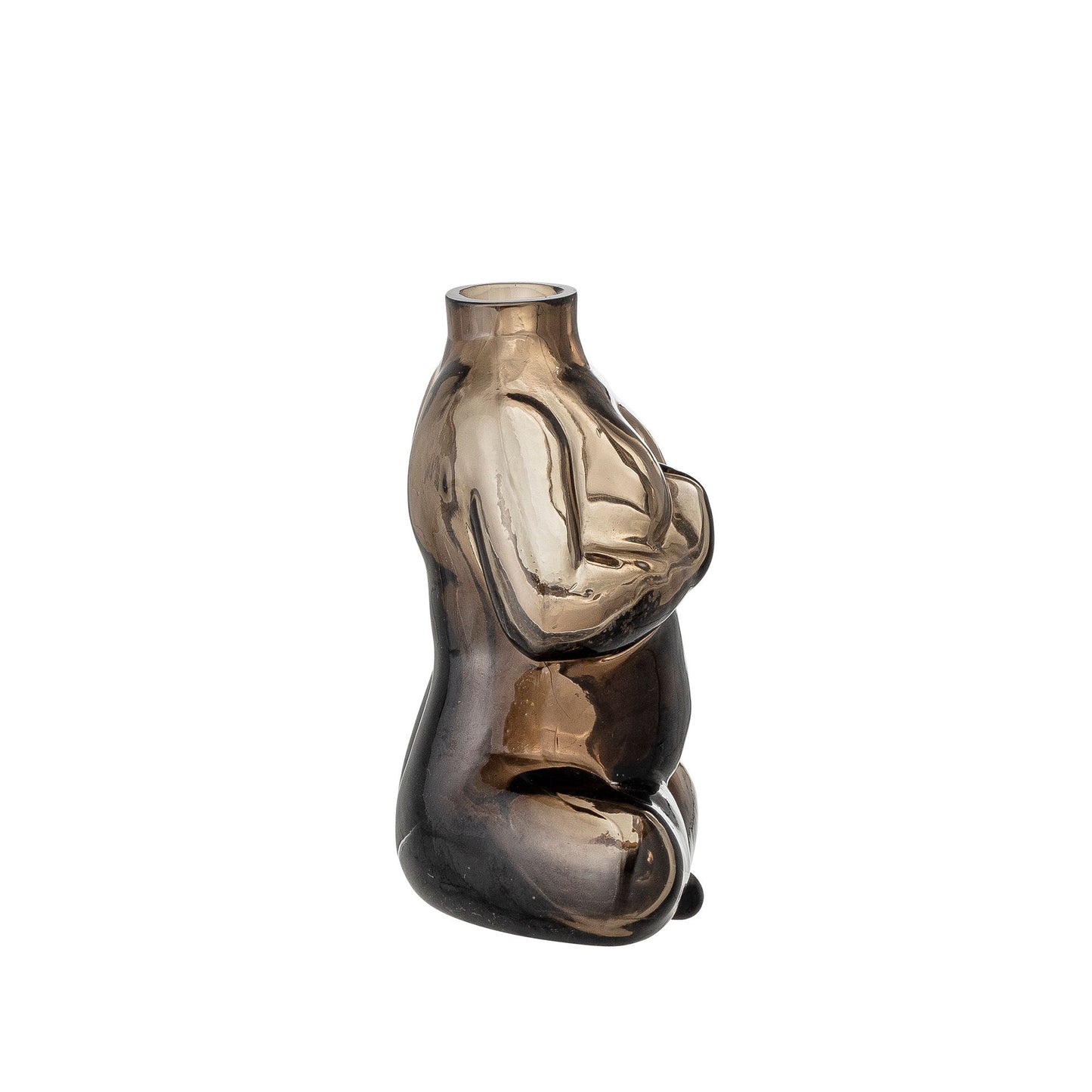 Bloomingville Elze Vase, Braun, Glas