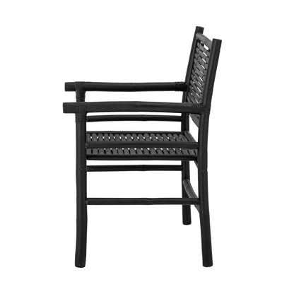 Bloomingville Coen Loungesessel, Schwarz, Bambus
