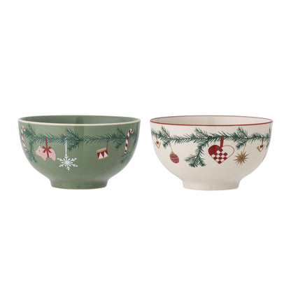 Bloomingville Yule Schale, Bunt, Steingut