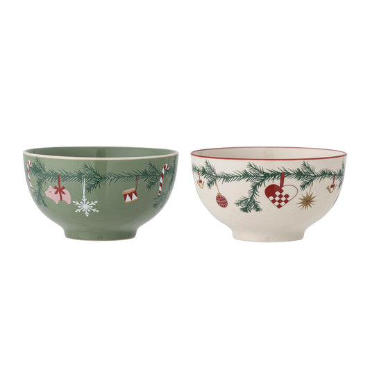 Bloomingville Yule Schale, Bunt, Steingut