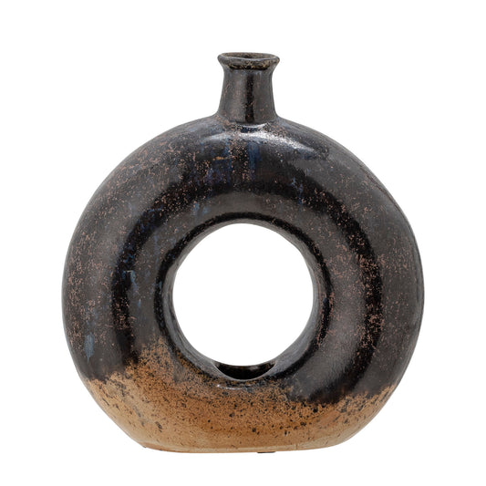 Bloomingville Baldvin Deko-Vase, Braun, Steingut