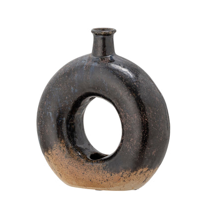 Bloomingville Baldvin Deko-Vase, Braun, Steingut