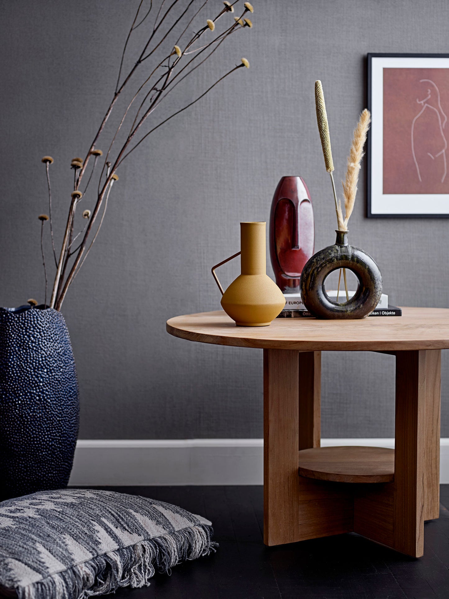 Bloomingville Baldvin Deko-Vase, Braun, Steingut