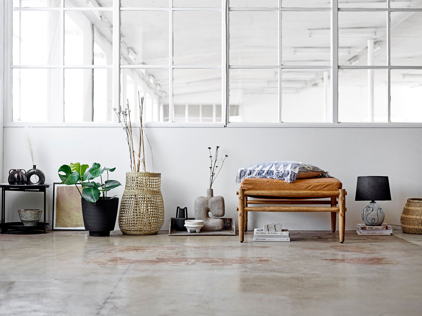 Bloomingville Baldvin Deko-Vase, Braun, Steingut