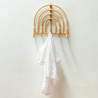 Rattan Garderobenhaken Beige  MAKU (2 Größen)