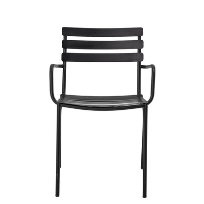 Bloomingville Monsi Esszimmerstuhl, Schwarz, Verzinktes Metall