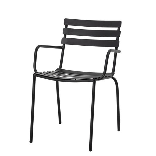 Bloomingville Monsi Esszimmerstuhl, Schwarz, Verzinktes Metall