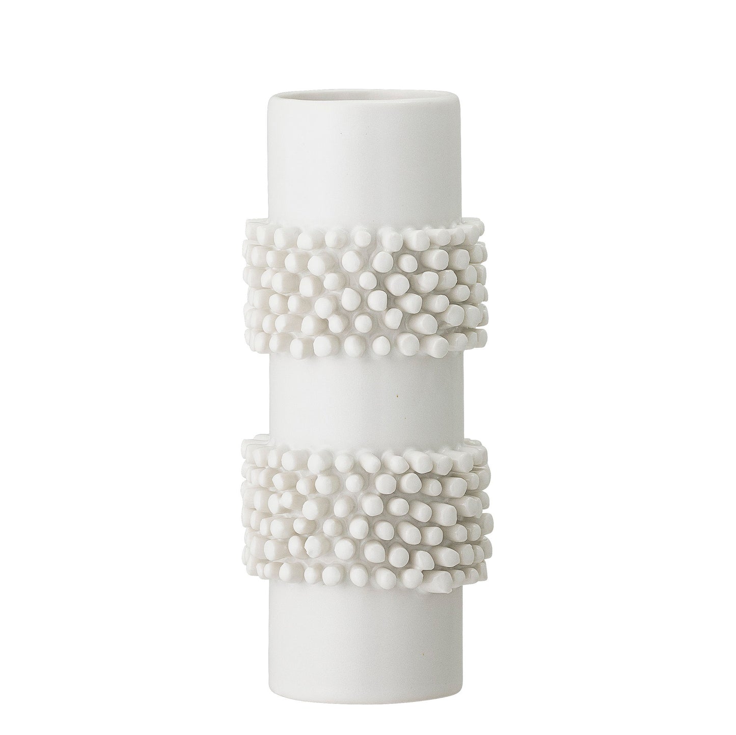 Bloomingville Barrit Vase, Weiß, Steingut